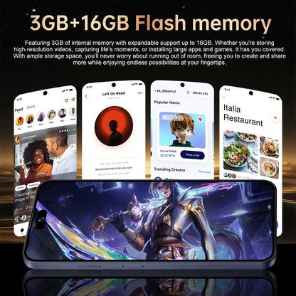 17 Pro Max 6.7" Smartphone 3GB+16GB 5MP+13MP Camera