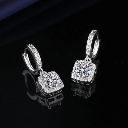Moissanite Small Hoop Earrings Lab Diamond Hoop Huggies Earrings Sterling Silver Cartilage Earrings for Women Girls Teens
