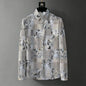 Men's Abstract Graffiti Print Casual Shirt