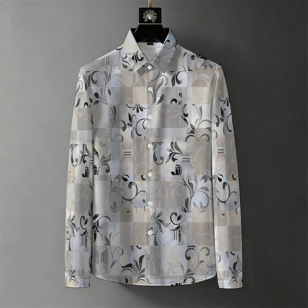 Men's Abstract Graffiti Print Casual Shirt