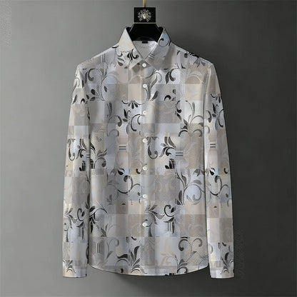Men's Abstract Graffiti Print Casual Shirt