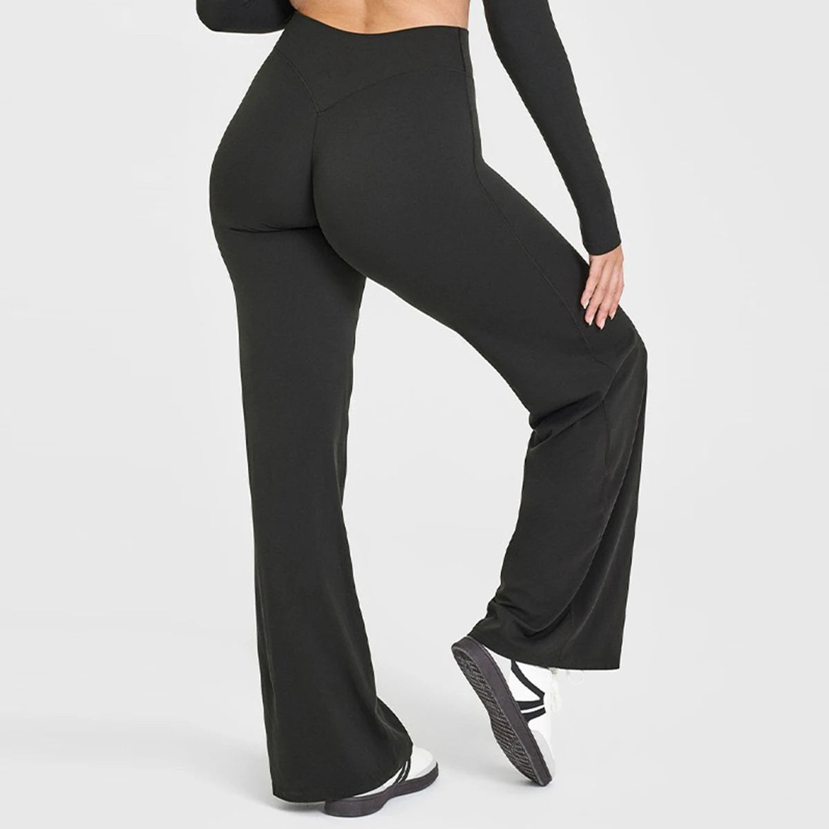 Oner Active Flared Leggings Leggings mit geradem Bein Damen Wide-Leg Pants Yoga Atmungsaktive Fitnesskleidung Vielseitige Freizeithose