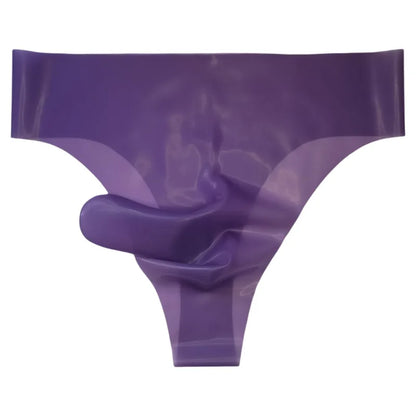 Purple thong on a white background