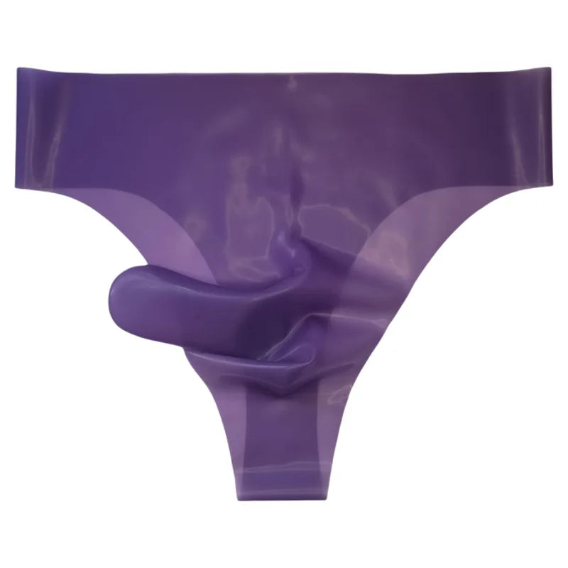 Men's Latex Fetish Thong G-String Transparent Lingerie