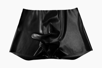 Herren Fetisch Latex Höschen Gummi Boxershorts Peniskondom Unterwäsche Kondom Cock Pouch Shorts Sexy Unterhosen für Herren