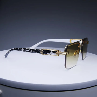 Fashion Rimless Sunglasses Men Women Populare Frameless Sun Glasses Male Female Classic Small Square Summer Traveling Shades