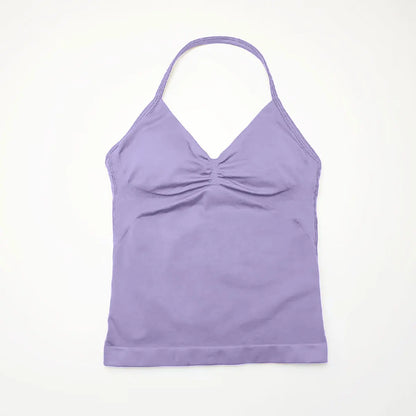 NCLAGEN Impact Longline Trägertop Sport Yoga Weste Damen Fitness Tank Top Gym Schöner offener Rücken BH Laufen Workout Neckholder