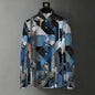 Teglex Men's Wrinkle-Free Color-Block Long Sleeve Shirt