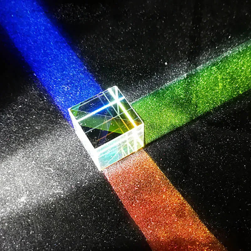 Optisches Glas X-Würfel Dichroitischer Würfel Design Würfelprisma RGB Kombinierer Teiler Lehrgeschenk Klasse Physik Lernspielzeug