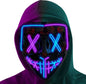 LED Light Up Halloween Mask Scary Cosplay Mask Festival Masquerade Carnival Party Costume Gift