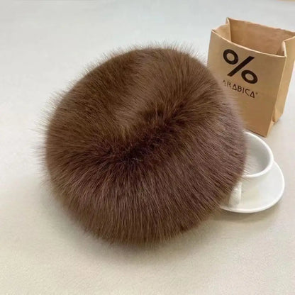 New Fluffy Fur Women's Winter Hat Winter Snow Ski Cap Female Faux Fur Thick Warm Windproof Hat Russian Hat Mink Fisherman's Hat