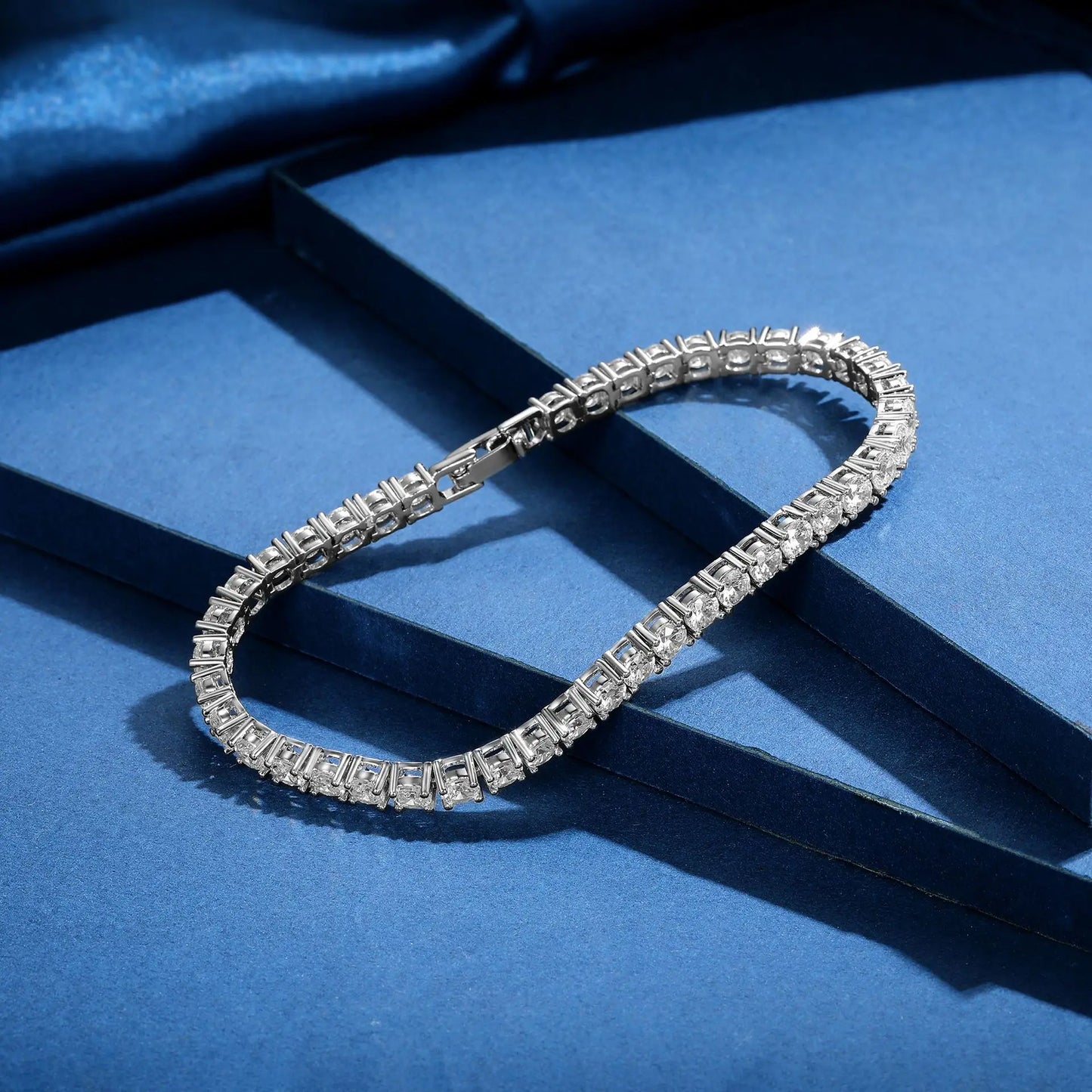 D VVS1 Moissanite Tennis Bracelet Original s925 Sterling Silver 2mm/4mm/5mm Full Diamond Bracelets for Women Man Gift