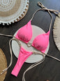 Sexy Halter Triangle Thong Bikini Set Swimwear