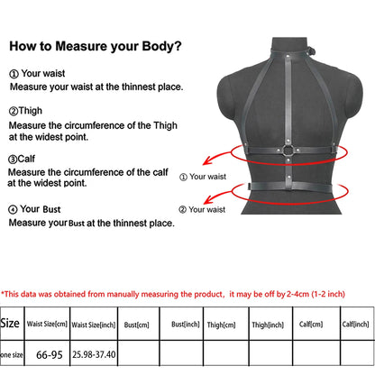 Fashion Belt Street Style Chest Harness Belt Suspenders for Women Decoration  Punk Rock Leather Belt Gothic Clothing Accessories