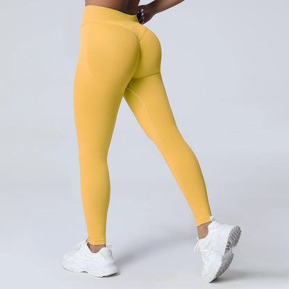 VEQKING Scrunch Butt Women Yoga Pants Seamless Sports Leggings Low Waist Gym Fitness Tights Quick Drying Fall Warm Workout Pants