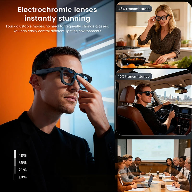 Smart Glasses HD Video Bluetooth Translation