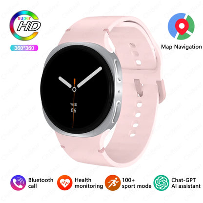 2025 Watch GPS Track Smartwatches für Herren Damen Sport Herzfrequenz Bluetooth Anruf NFC IP68 Wasserdicht Kompass Smartwatch 8 Mini
