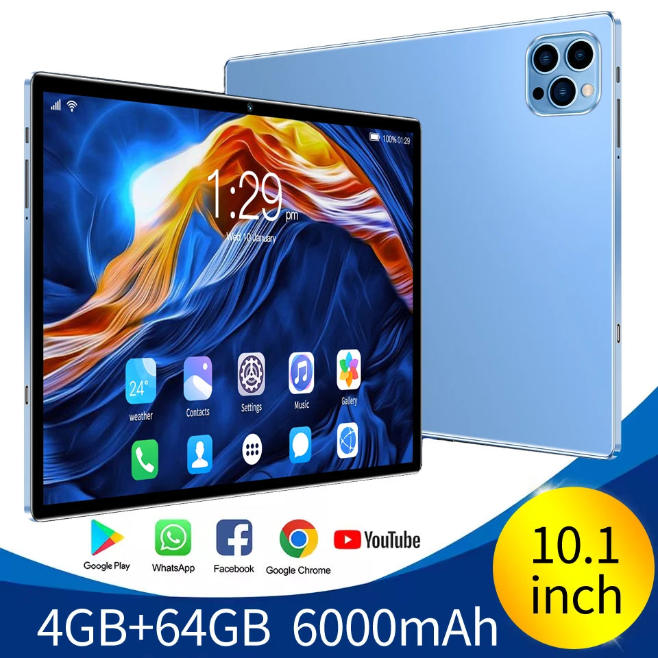 10.1" Android Tablet Octa Core 4GB+64GB Dual SIM 3G WiFi Bluetooth