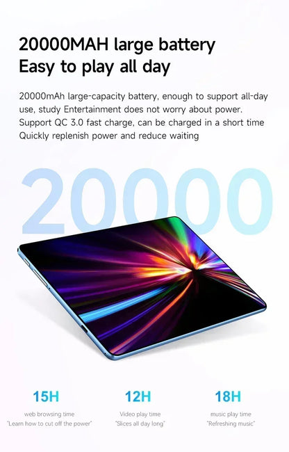Android 14 Tablet 22GB+2TB 5G Dual SIM 4K - 20000mAh