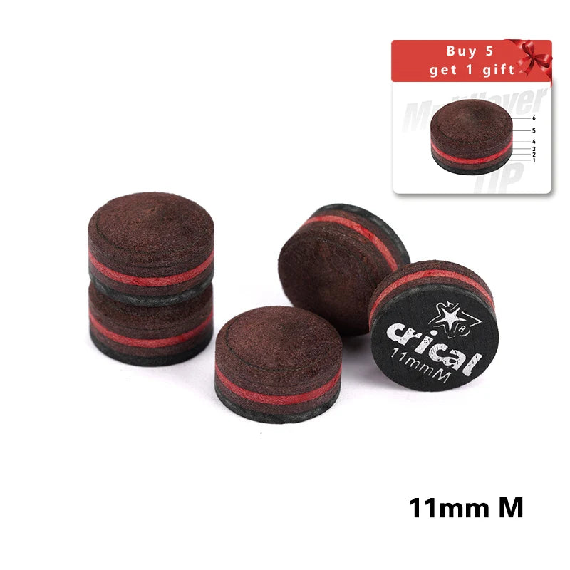 NEW CRICAL Billiard Pool Cue Tips 5pcs Buy 5 Get 6 Carom Cue Tip/Snooker Cue Tip 10mm 10.5mm 11.5mm 13mm Billiard Accessories