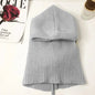 Women Knitted Balaclava Fashion Fake Collar Shawl Hooded Hat Thick Warm Beanines Winter Hat official website tool undefine
