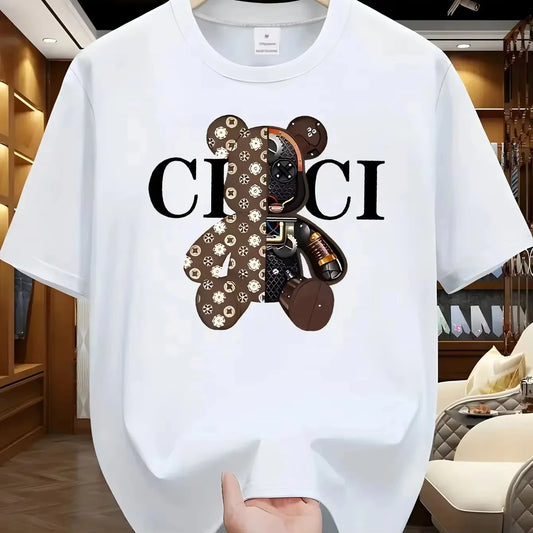 Cotton Print Short Sleeve T-Shirt Comfortable Breathable