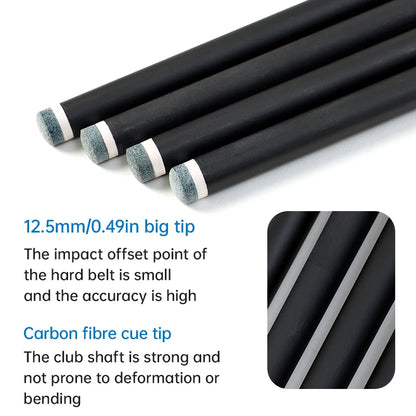 2 in 1 Langyan 58 inch billiard cue carbon fiber 11.2 mm billiard cue large head, multiple styles to choose from