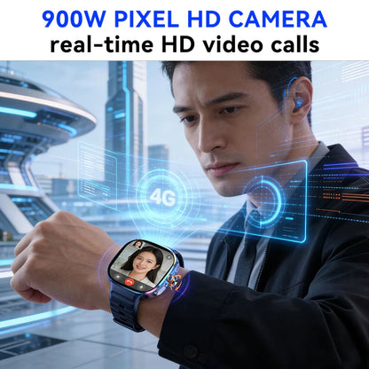 5G Smart Watch AMOLED 2.4" 32GB Google Play GPS SIM