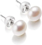 Natural Freshwater Pearl Stud Earrings Real 925 Sterling Sliver Earring Cultured White Pearl for Women Earring Jewelry Wholesale