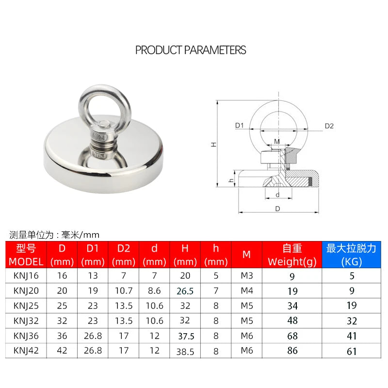 Super Strong Neodymium Fishing Magnet Set | Heavy Duty Magnet Fishing Kit