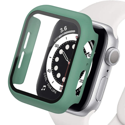 Displayschutzfolie aus gehärtetem Glas+Abdeckung für Apple Watch Zubehör 45mm 41mm 44mm 40mm 42mm Displayschutzfolie Apple Watch Hülle Serie 9 4 5 6 SE 7 8