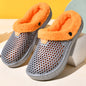 Couple Style Men's and Women's Cotton Slippers Winter Warm Plus Velvet Thickened Clogs Mule Shoes