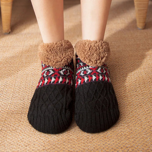 Winter Non-Slip Warm Floor Socks Velvet Boot Unisex Home Wear