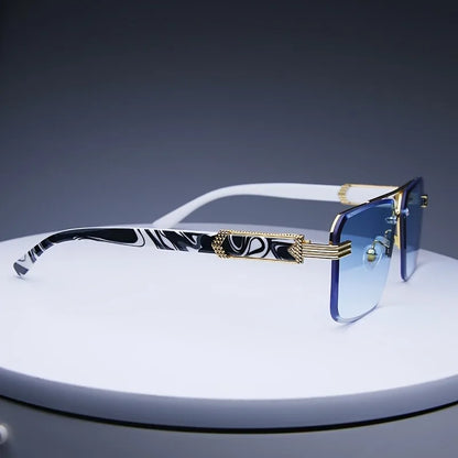 Fashion Rimless Sunglasses Men Women Populare Frameless Sun Glasses Male Female Classic Small Square Summer Traveling Shades