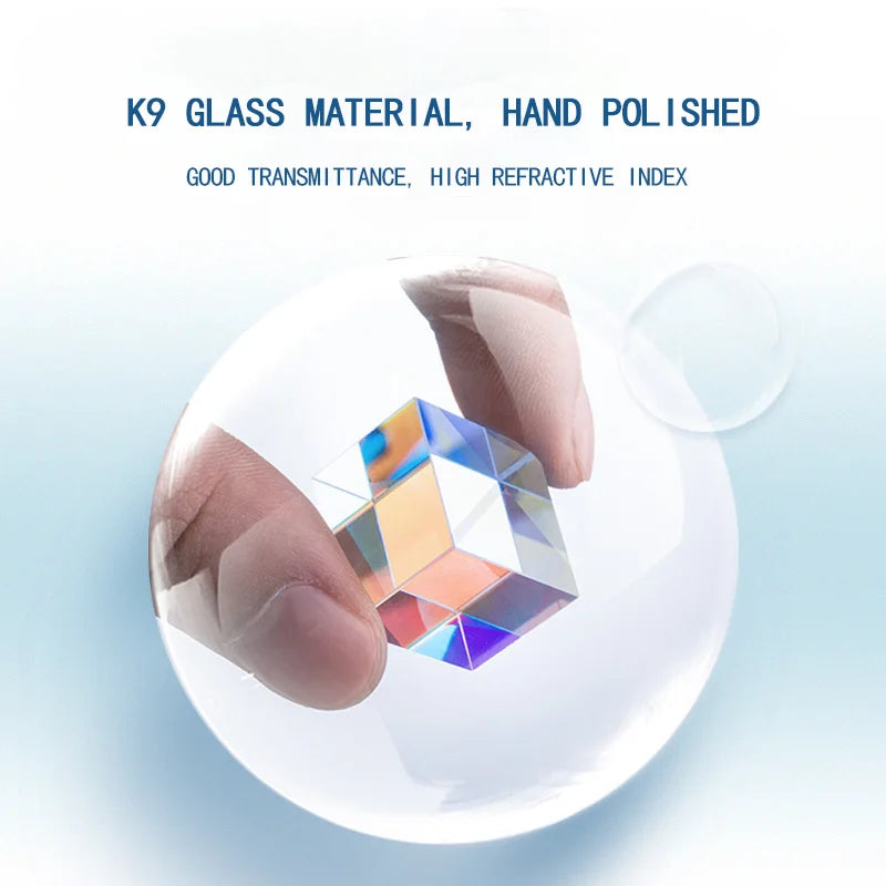 Optisches Glas X-Würfel Dichroitischer Würfel Design Würfelprisma RGB Kombinierer Teiler Lehrgeschenk Klasse Physik Lernspielzeug