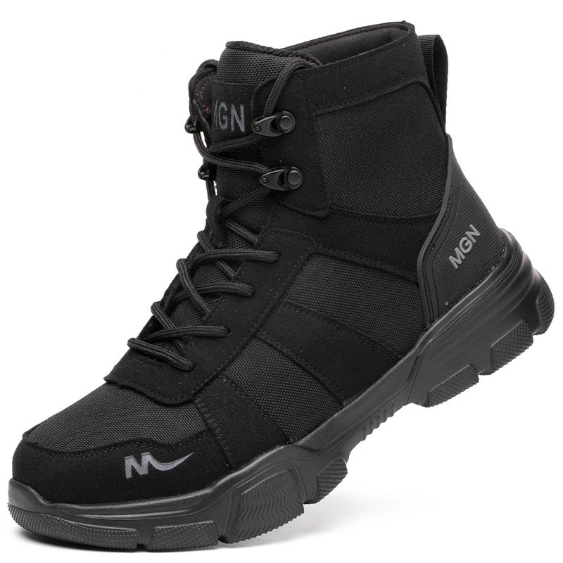 Work Boots Indestructible Safety Shoes Men Steel Toe Shoes Puncture-Proof Sneakers Women Non Slip Work Shoes Male Tactical Boots