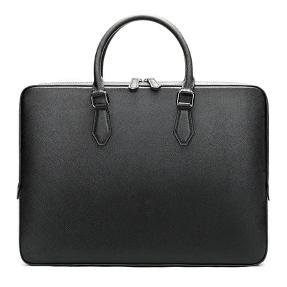 Genuine Leather Men's Briefcase Large Laptop Bag