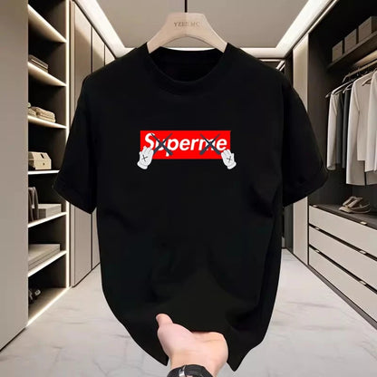 2025 Neues Design Trendige Marke Lockere T-Shirts für Herren und Damen Reine Baumwolle Sport Mode Lässige Sport Jungen und Mädchen Oberteile