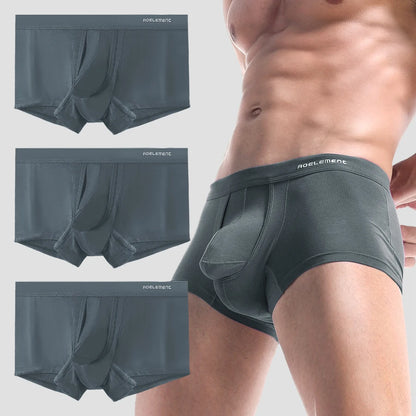 3PCS Men's Ice Silk Separation Underwear Briefs