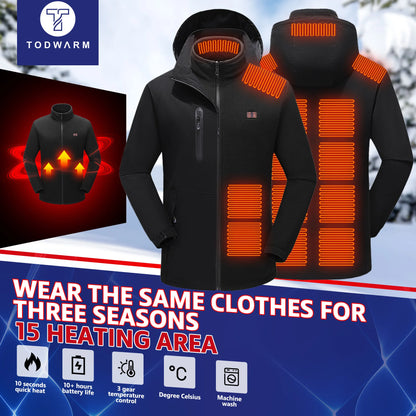 Winter USB Heated For Jacket Electric Heating Warm Clothes Motorcycle Camping Ski Combat Outdoor Sports Apparel