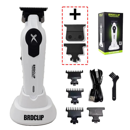 BRDCLIP X Serie Weiß FA1T 7700RPM Professioneller Elektrischer Haartrimmer Haarschneider Für Herren Carving DLC Klinge Friseurwerkzeug