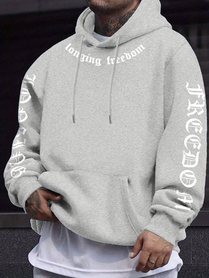The 2025 autumn new men's hoodie is a casual and fashionable outdoor simple men's wear with letter prints