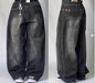 Street Fashion Trend Totenkopf bestickte Jeans Damen Harajuku Y2K Neue Hip Hop Joker Straight Wide-Leg Hosen Paar Freizeitjeans