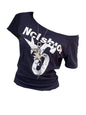 Y2k Sport Summer Off shoulder Top Women Sexy Vintage 2000s Short sleeve T shirt  Lady Body Basic Crop Top Female Casual
