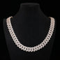 Provence Hip Hop Necklace for Men Moissanite 10K Gold Rapper Choker Necklace for Women 15mm Miami Rock Cuban Link Chain