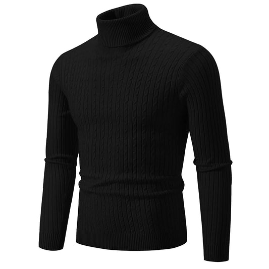 Men's Turtleneck Knit Pullover Sweater – Warm Winter Top