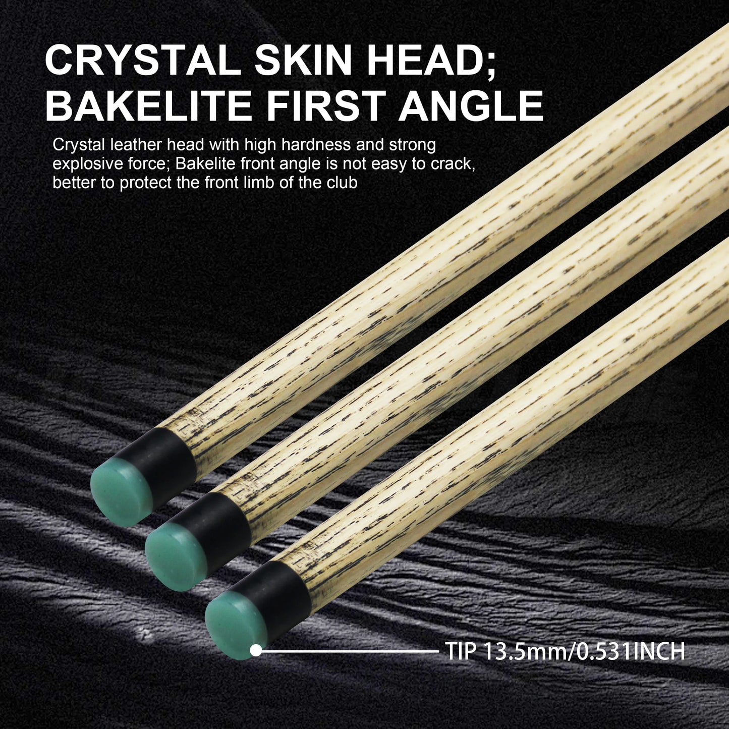 Red Wood Jump Break Pool Cue 13.5mm – 1/3 Split Pro