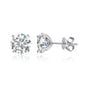 Smyoue 0.2-3CT Rose Gold Color Moissanite Stud Earrings for Women Sparkling Classic Wedding Lab Diamond Earring Pure 925 Silver