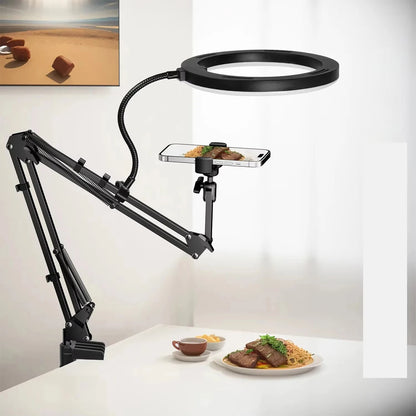 Live-Ständer Handy Professionelle Overhead-Beleuchtung Feste Aufnahme Kamera Mit Anleitungs-Aufnahme Video Selfie Stick