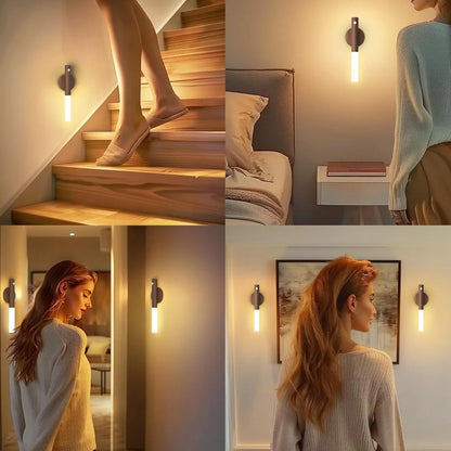 LED Nachtlicht USB-Ladefunktion Intelligente menschliche Induktion Für Nachttischschrank Haus Garderobe Beleuchtung Bewegungssensor Licht LED Lampe